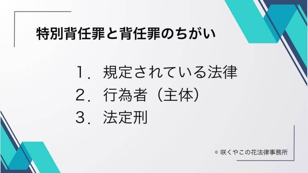 特別背任罪と背任罪の違い