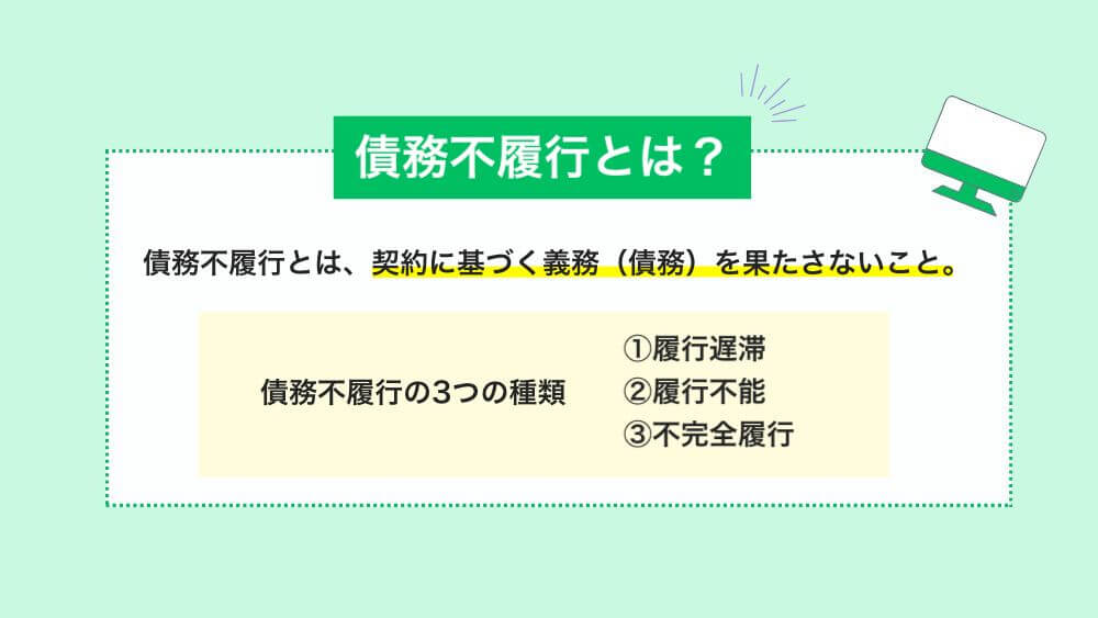 債務不履行とは？