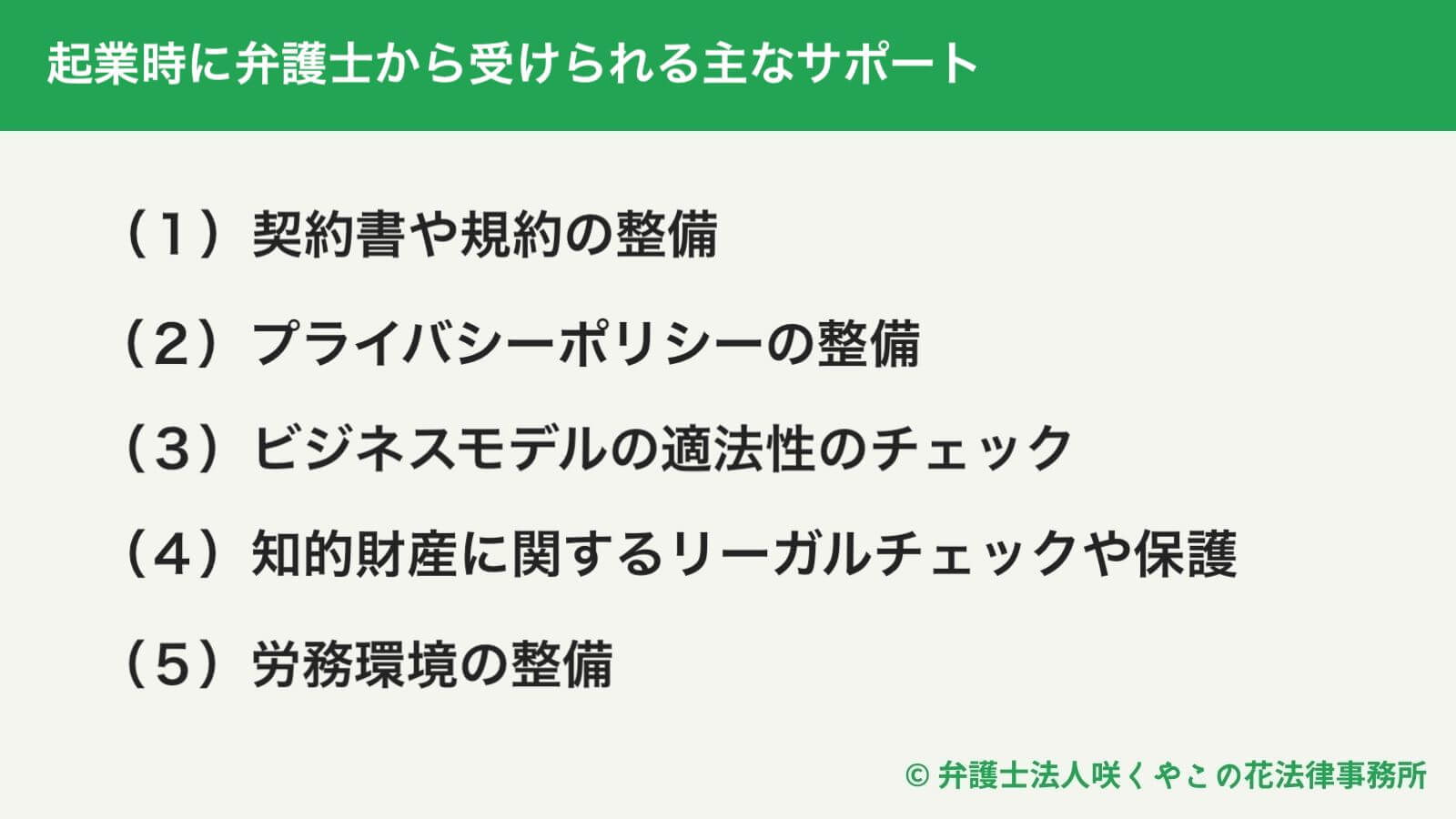 起業時に弁護士から受けられるサポートとは？