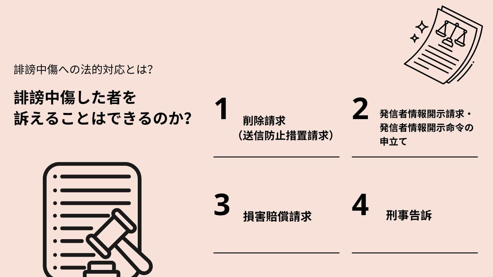誹謗中傷への法的対応とは?コメントや口コミで誹謗中傷した者を訴えることはできるのか?