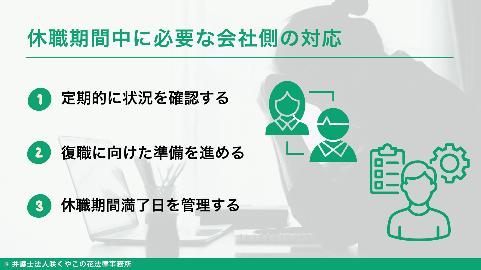 休職期間中に必要な対応